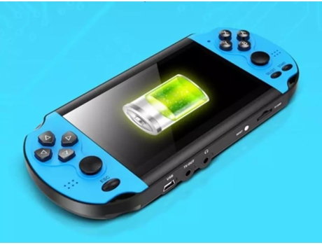 Videoconsola Portátil Azul 200 Juegos Incluye Batería Recargable