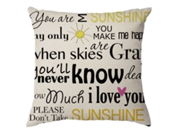 Funda De Almohada De Felpa Con Diseño De Flores Pequeñas, Color Blanco, Amarillo Y Gris.