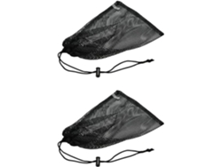 Juego de 2 bolsas de malla con cordón, bolsas portátiles para viajes y almacenamiento deportivo, malla transpirable, F Slowmoose