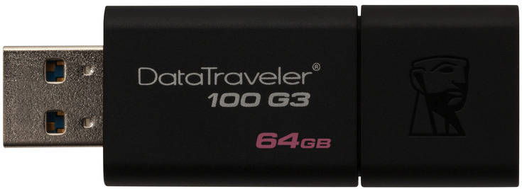 Pendrive 64gb Kingston datatraveler 100 g3 usb 3.0 pack de 3 unidades 64 dt100g364gb3p