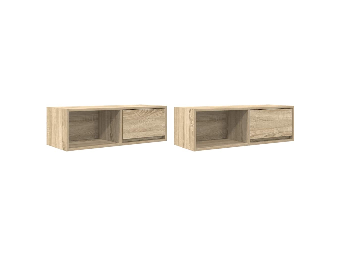 Maison Exclusive - Muebles De Tv 2 Uds Roble Sonoma 80x31x25,5cm Madera Ingeniería