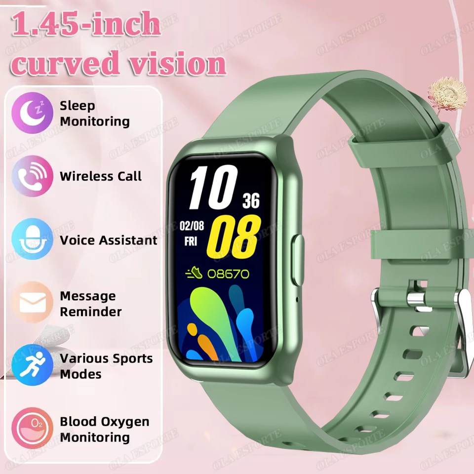 Reloj Inteligente (verde), Monitor De Actividad Física, Monitorización Del Sueño, Resistente Al Agua.