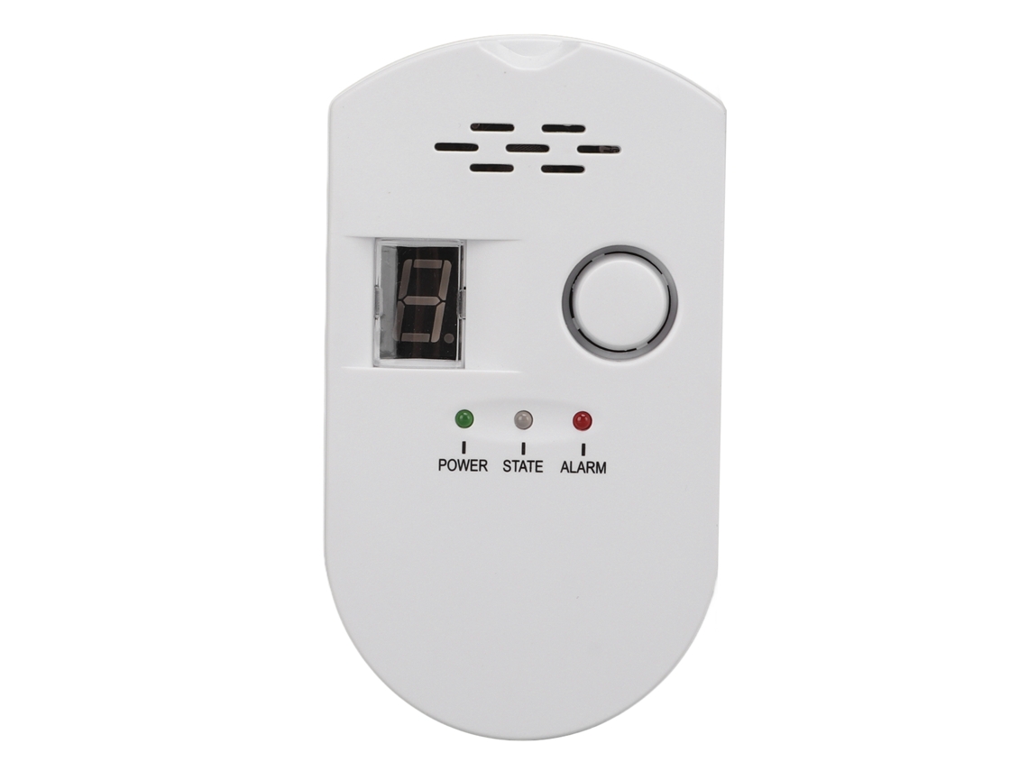Detector De Gas Combustible Con Pantalla Digital Sensible Y Alarma De Fugas Para Cocinas Residenciales.