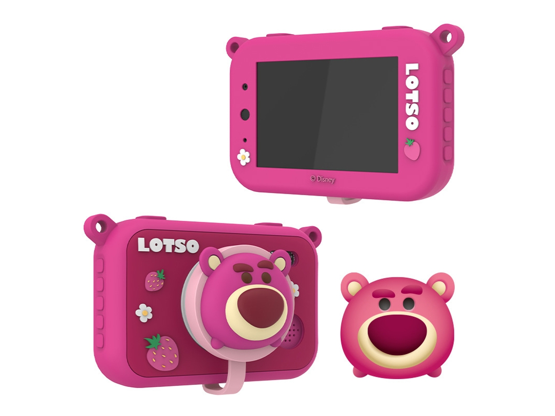 Cámara compacta Cámara de dibujos animados para niños recargable 3.5" 32GB roja