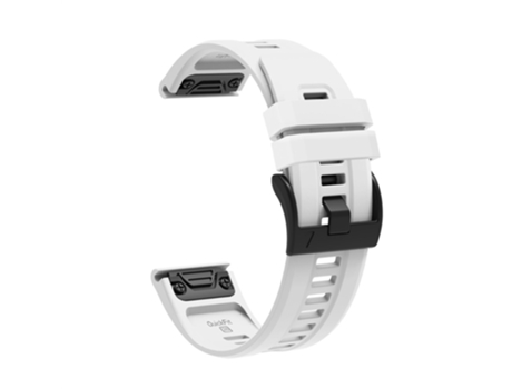 Correa de Silicona 26mm hebilla de liberación rápida para Garmin Fenix 7X - blanco