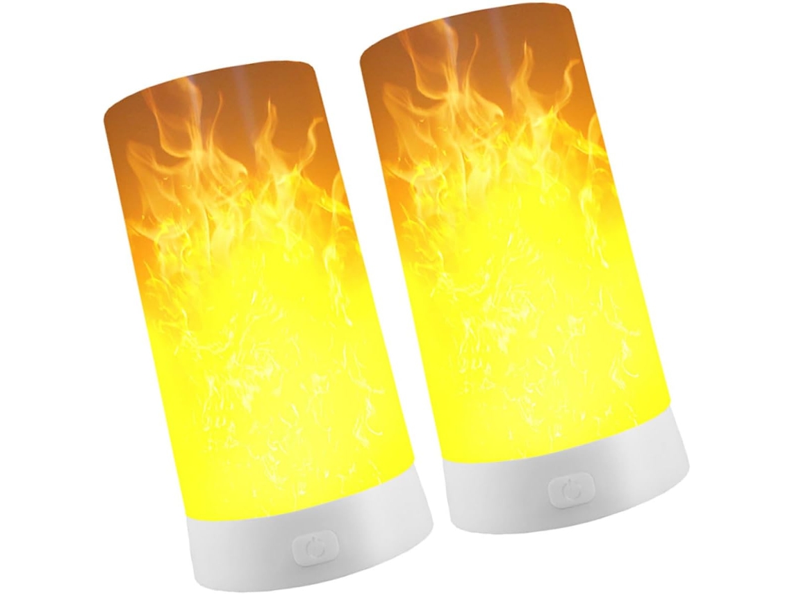 2 Lámparas Led Con Efecto Llama Y Control Remoto, Luces Decorativas Para La Decoración Del Hogar.