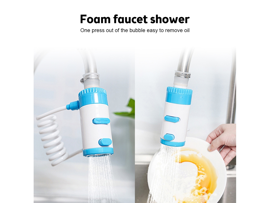 Extensor De Grifo Giratorio Ajustable De 360°, 3 Modos, Extensible Hasta 60 Cm, Para Cocina Y Baño.