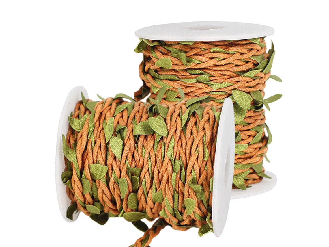 2 Rollos de Cordón de Yute Verde 5mm - Cinta para Decoración y Manualidades NEVEANCE