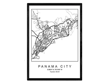 Lámina NACNIC Mapa Panama city (A3)