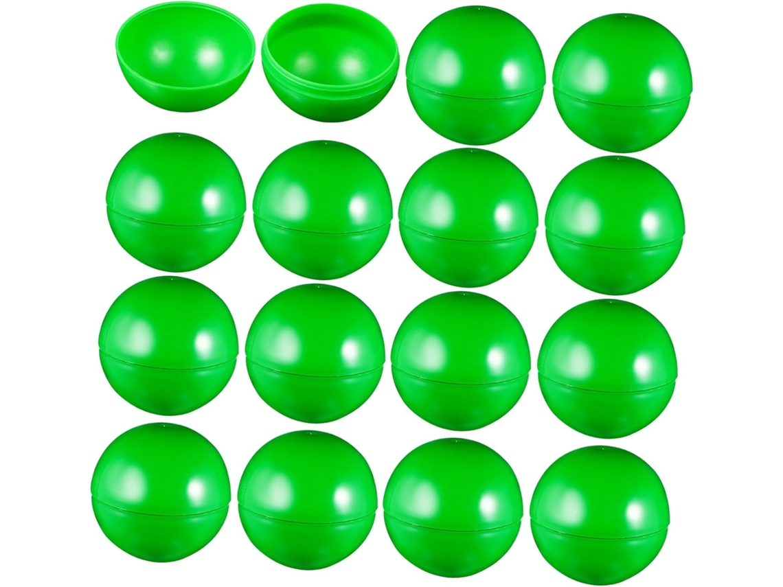 Bolas de lotería, superficie lisa, sin rebabas, verdes, huecas, de plástico, 25 accesorios