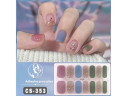 Pegatinas de uñas de gel semicuradas, incluye 14 piezas autoadhesivas.