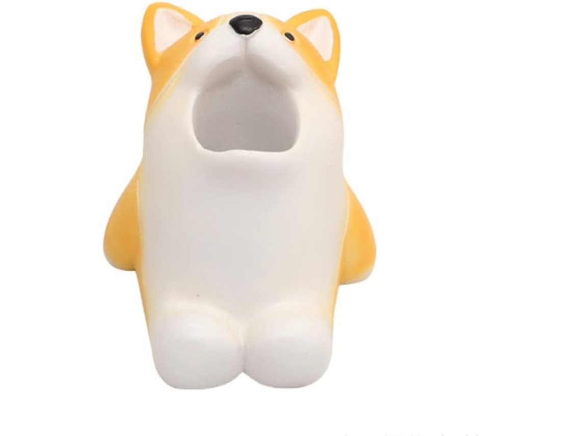 2026-portaescobillas Mini Linjou Corgi De Resina Animalito Bonito Set Hogar Para Cepillos De Dientes