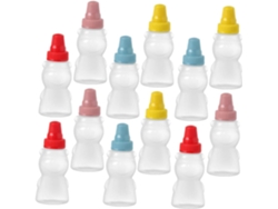 Juego De 12 Botellas Miniatura Con Forma De Oso Para Salsas, Ideales Para Kétchup Y Pepinillos.