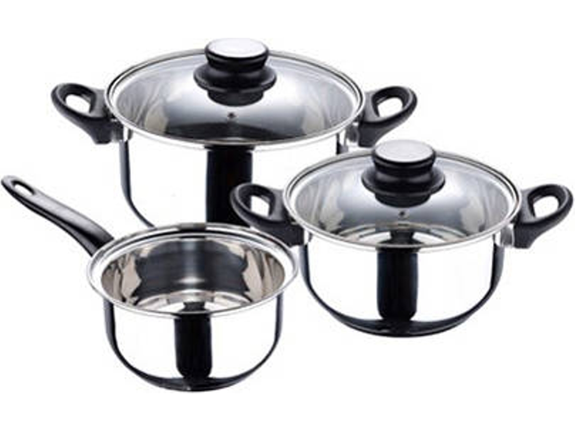 Batería de Cocina de Inducción SAN IGNACIO Palma (Acero Inoxidable - 5 Piezas)