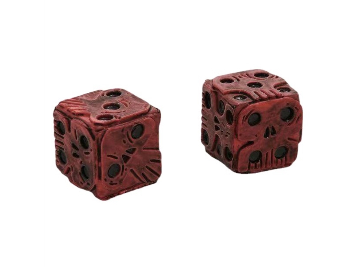 Dados De Esqueleto Rojos, Mini Decorativos De Halloween Para Fiestas, Bares Y Juegos De Mesa.