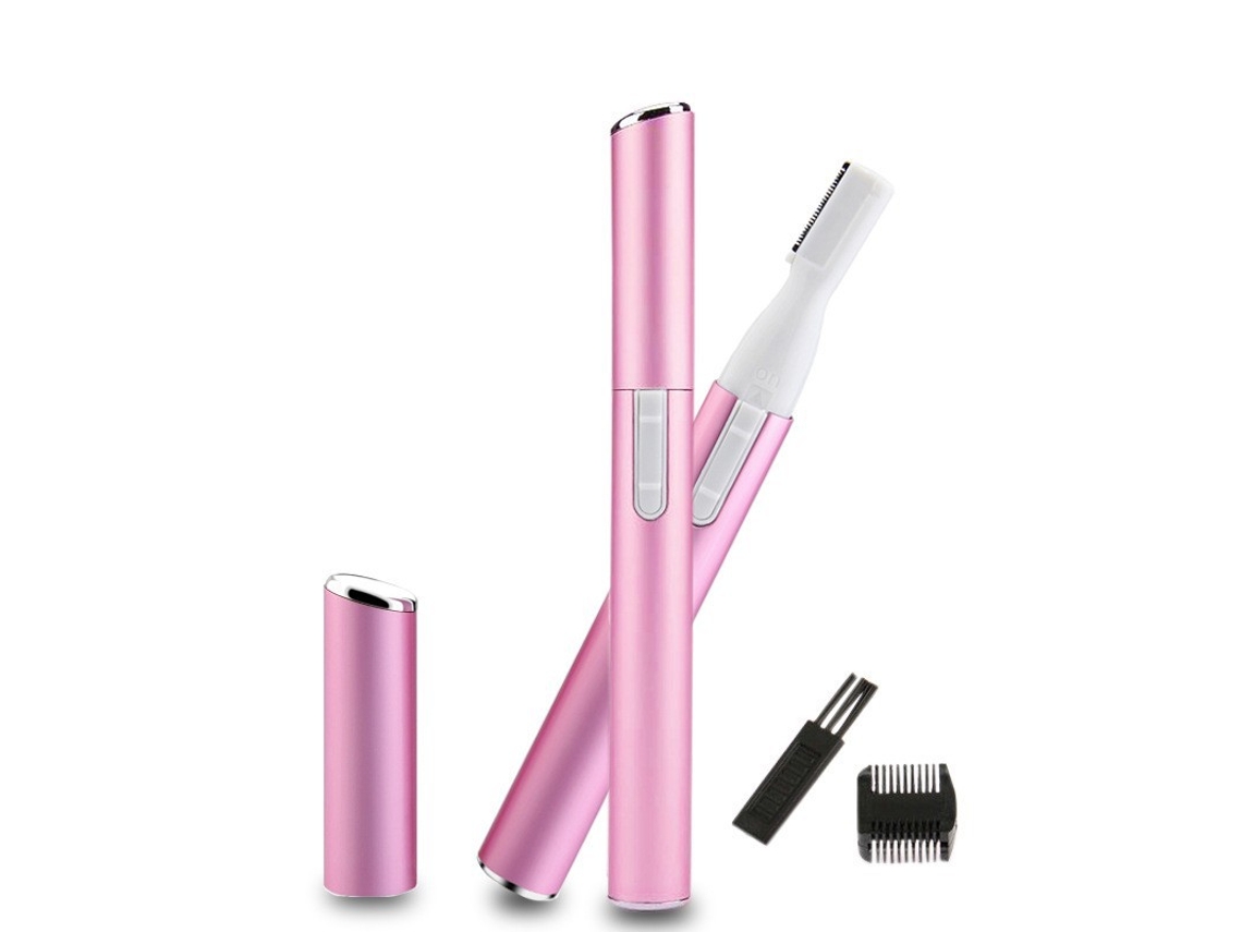 Recortadora eléctrica de cejas, depiladora facial, para rostro y cejas - Rosa