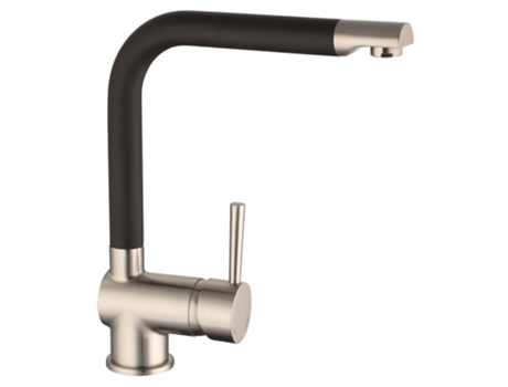 Grifo mezclador de fregadero RIO acero inoxidable y negro mate MAISON EXCLUSIVE