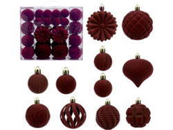 Set de 48 adornos navideños irrompibles con bolas nevadas, ideales para colgar en fiestas y bodas (Slowmoose).