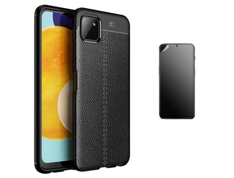 Carcasa + Protector Samsung A22 5G Rugged Leather Negro BD-HF&LC
