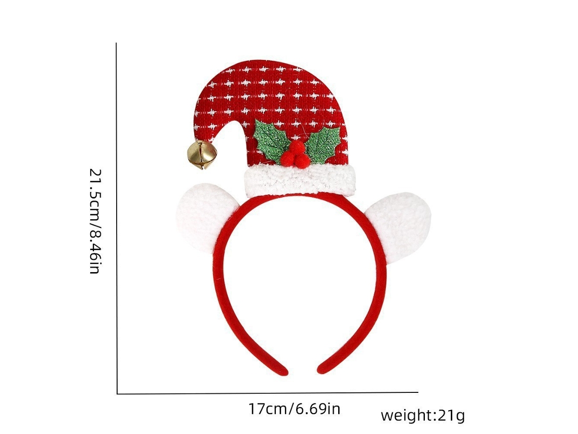 Diadema navideña con cuernos, accesorio navideño brillante, ideal para fiestas, cosplay y uso diario Aeuzwr (Estilo 9)