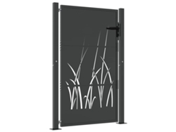 Maison Exclusive - Puerta De Jardín Antracita 100x125 Cm Acero Diseño Hierba