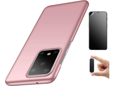 Kit Carcasa, Protector Y Soporte Samsung S21 Ultimatte Turtleshell Rosa