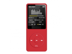 Lector MP3 Grabador de estudiante de radio Fm portátil externo sin pérdidas Bluetooth Ultrafino rojo