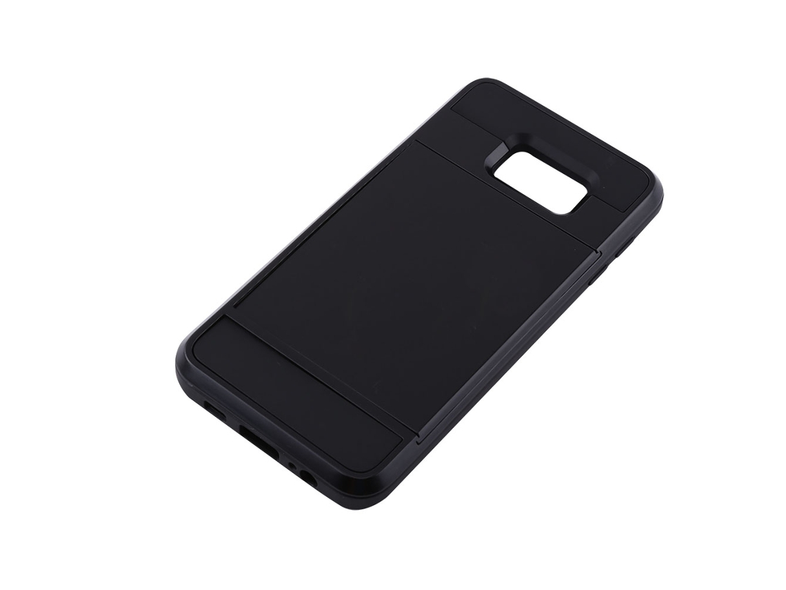 Portafolio De Tarjetas Slim Slide Resistente A Impactos Para Samsung S6 Edge Plus Negro