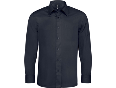 Camisa KARIBAN Algodón Hombre (L - Gris)