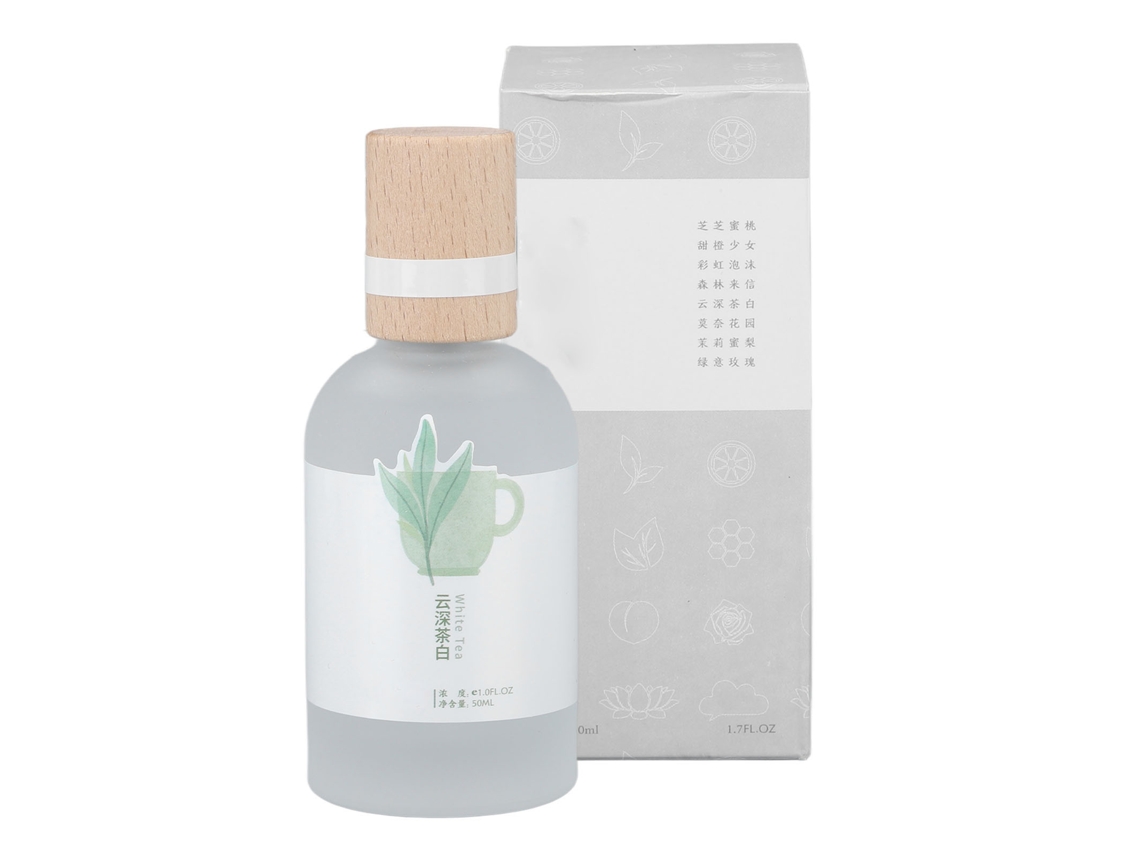 Fragancia de té ligera y duradera, 50 ml, para mujeres y hombres, con botella esmerilada y estilo elegante.