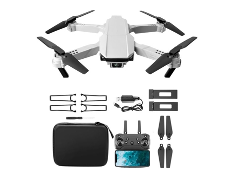 EKASN Drone S62 Plegable 4K Wifi Cámara Dual FPV 360 Volteos con 2 Baterías Despegue/Aterrizaje Automático Gris