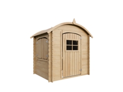Casa de madera para niños CON SUELO - L112xL146xA145cm/ 1,1m2  - TIMBELA M505