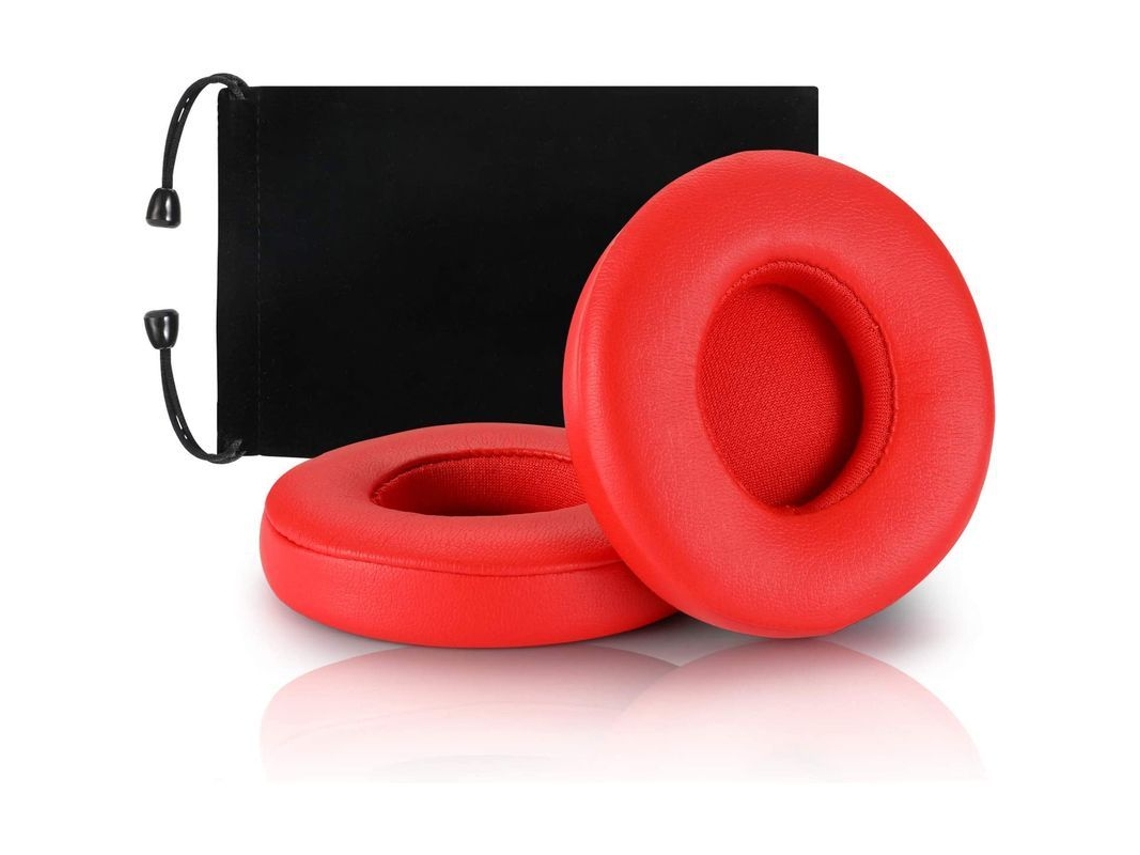 Almohadillas De Repuesto Compatibles Con Los Auriculares Inalámbricos Solo 2.0 Y 3.0 De Dr. Dre, 1 Par (rojo)