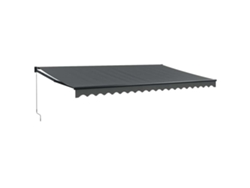 Maison Exclusive - Toldo Retráctil Aluminio Y Tela Gris Antracita 5x3 M