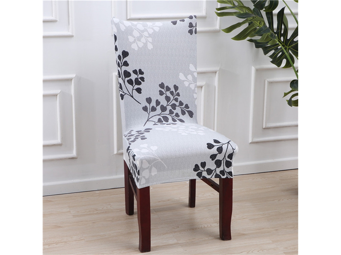 1 paquete de funda protectora extraíble para silla de comedor para el hogar, patrón de restaurante 26-Tamanho universal LUUCOZK