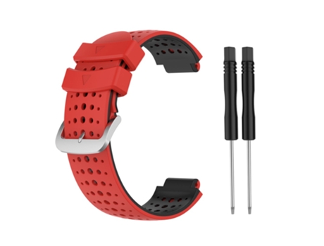Correa de Silicona dos colores para Garmin Forerunner 735XT 620 630 220 230 235 - rojo/negro