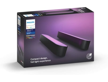 Kit 2 Barras de Luz inteligentes PHILIPS HUE Play Negro (Luz blanca y color)