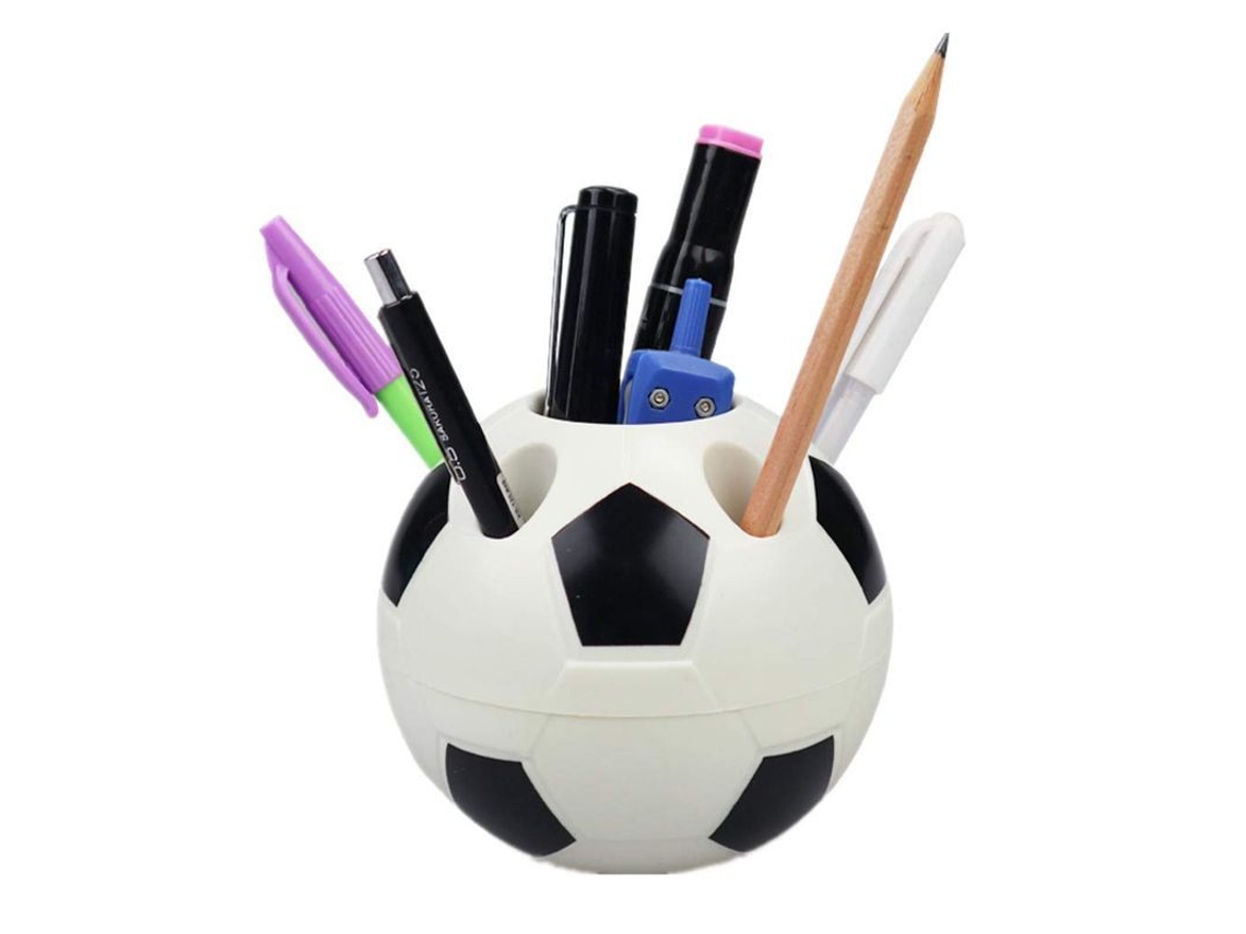 2026-portatodo Lápices Creativo Linjou Forma De Fútbol, Organizador De Escritorio Para Bolígrafos Y Materiales Escolares