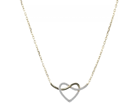 Joyas Oro 8K – Collar Corazón en Oro con Circonias