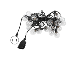 Guirnalda de luces LED G40 2026 de 7,65 m con 25 bombillas, resistente al agua, ideal para la decoración de jardines, céspedes, vallas y fiestas.