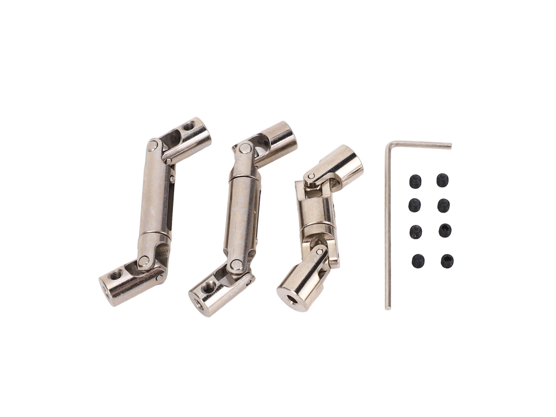 Kit Universal De Ejes De Transmisión Metálicos Rc Para Wpl Y Mn D90, 3 Piezas
