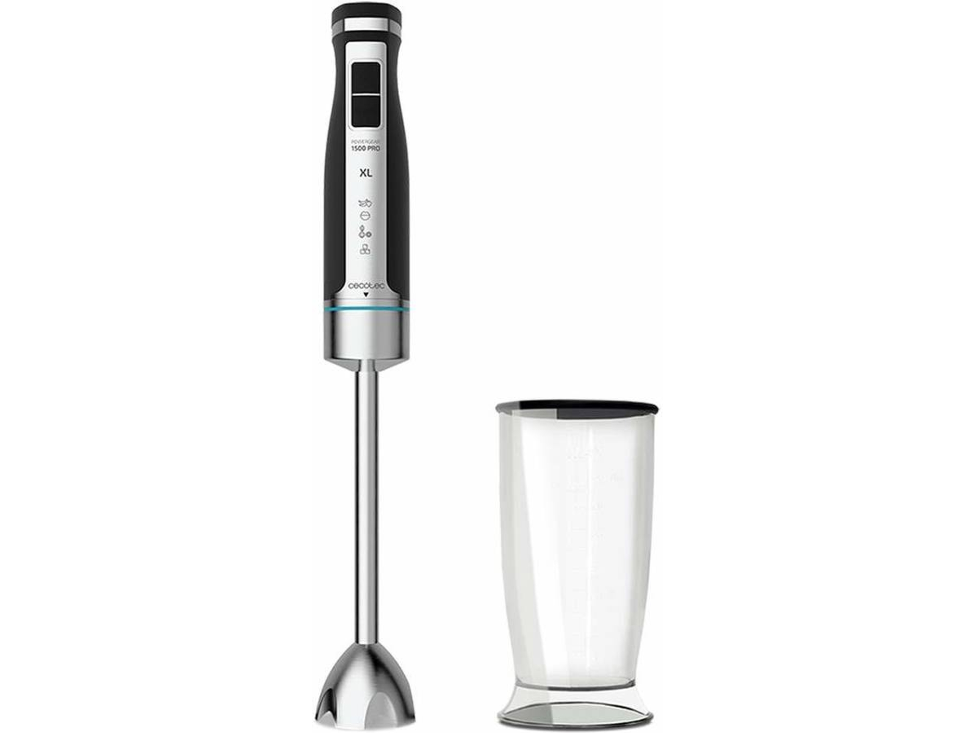 Batidora de Mano CECOTEC Pow -erGear 1500 XL (1500 W - Negro)