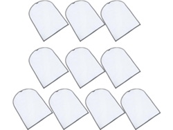 10 Fundas Protectoras Reutilizables Eva Blancas Colgar Ligeras Prácticas Almacenamiento Viajes Ropa