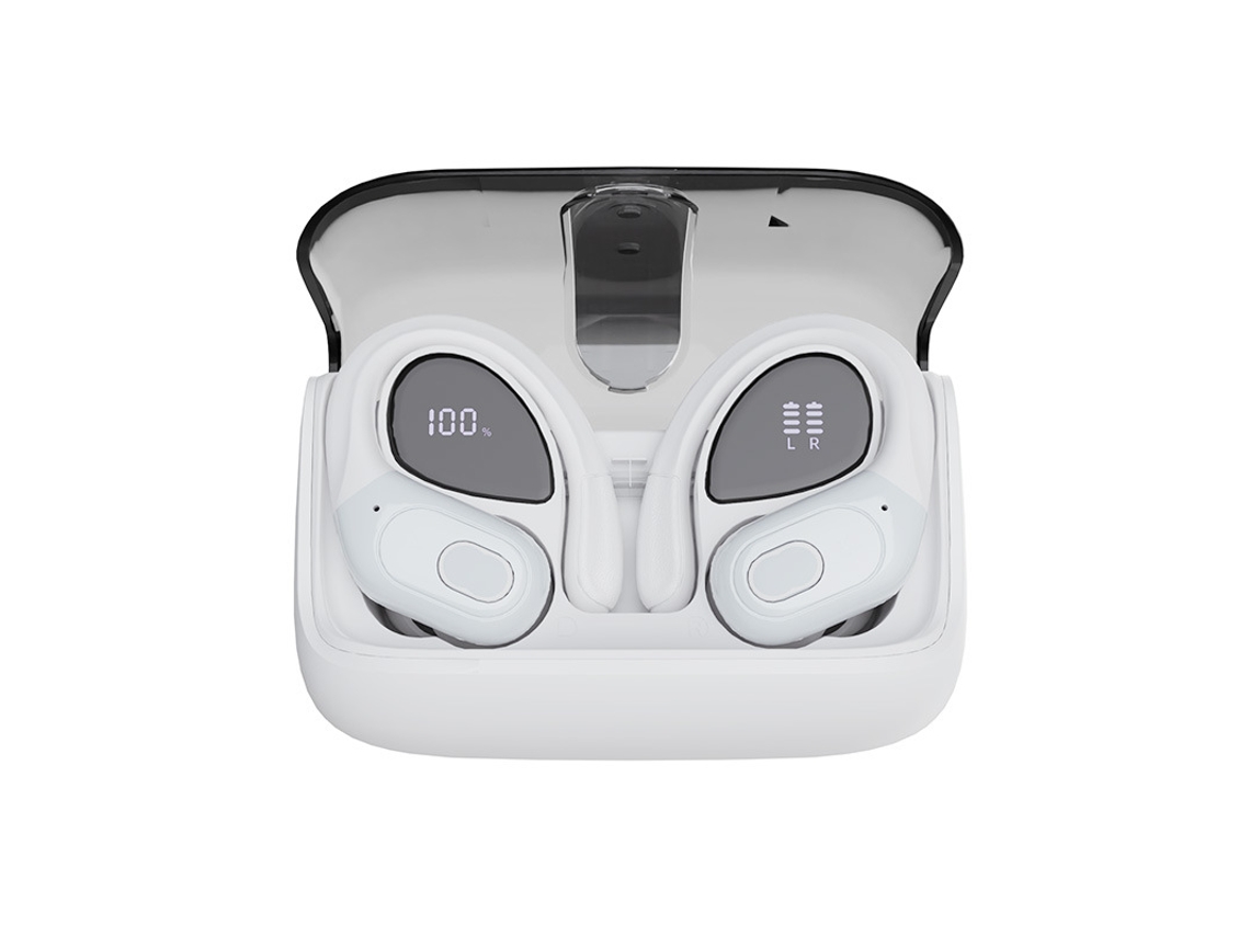Auriculares Inalámbricos Pantalla Digital Led Inalámbrica Reducción Ruido YIZHOOD Bluetooth Blanco