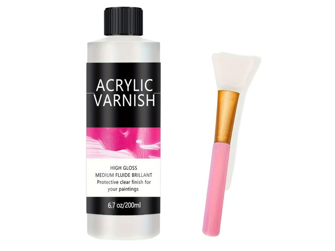 Barniz brillante protector para arte acrílico Vayotoy