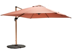 Parasol Excéntrico Inclinable Cuadrado (3 X 3 M) 4 Losas De Lastre