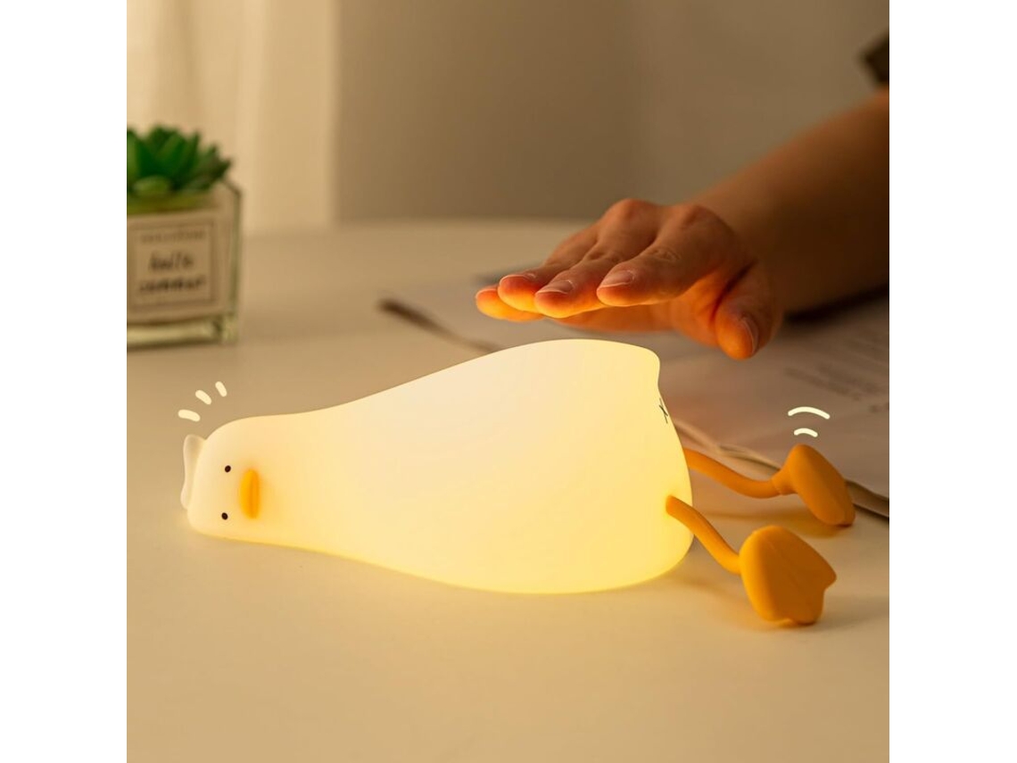 Lámpara De Noche Con Forma De Pato, Luz Nocturna Led De Silicona Con Forma De Pato.