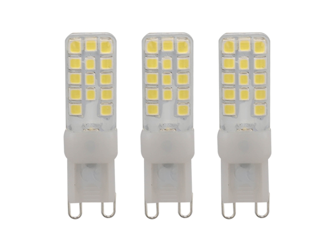 Rebe-3 Piezas Bombilla Led G9 Regulable 5w 6000k 110v Base De 2 Pines Para Lámparas De Techo Y Candelabros