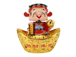 Estatua de Cai Shen 2026 con movimiento automático de cabeceo, decoración de la suerte, figura de 30 cm del dios de la riqueza para coche y entrada.