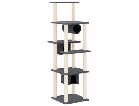 Rascador Para Gatos VIDAXL Con Postes De Sisal Gris Oscuro 169 cm